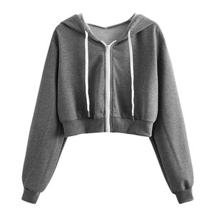 Sudadera con capucha corta tie-dye para mujer, de manga larga, informal, de poliéster, para primavera, venta al por mayor - Product Image 2
