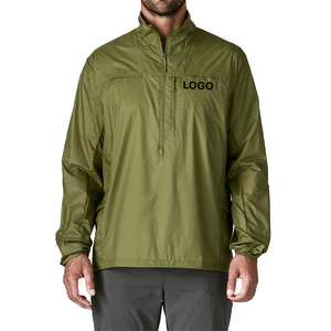 Chaqueta Cortavientos Ultraligera Premium para Hombre, Plegable, con Media Cremallera, para Correr y Senderismo al Aire Libre, Chaqueta Deportiva Personalizada de Nailon Resistente al Viento - Product Image 1