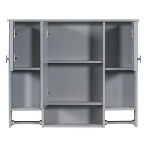 Mobiletto da Bagno Moderno 35 X 28 da Parete con Specchio, Armadietto Portamedicinali e Portasciugamani, Accessorio per Arredo Bagno - Product Image 6