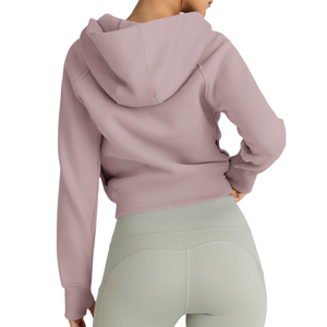 Nouveau style – Sweat à capuche court 100 % coton pour femme – Décontracté, streetwear, épaules tombantes, respirant, écologique, tricoté - Product Image 5