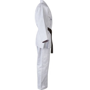 Kimono de karaté blanc pour garçons, 100% coton respirant, coupe classique, uniforme d'arts martiaux pour enfants avec ceinture noire - Product Image 2