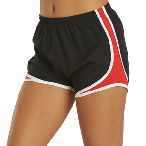Shorts de sport pour femmes, à blocs de couleurs, taille élastique, séchage rapide, vêtements de fitness, shorts de plage et de natation - Product Image 1