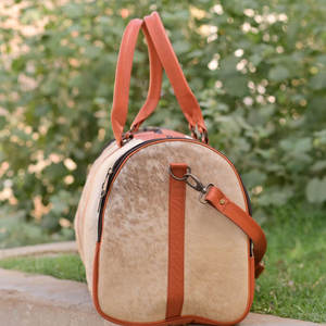 Sac de sport et de voyage en cuir véritable de haute qualité avec poils, multi-poches, léger, grande capacité, tendance LHODB-0036 - Product Image 4