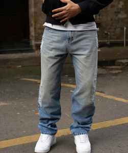 กางเกงยีนส์เดนิมสีน้ำเงินทรงตรงสำหรับผู้ชาย กางเกงยีนส์เดนิมสีฟ้าอ่อนสำหรับผู้ชาย ผู้ผลิตกางเกงยีนส์เดนิมขายส่ง กางเกงยีนส์เดนิมขาดสำหรับผู้ชาย - Product Image 2