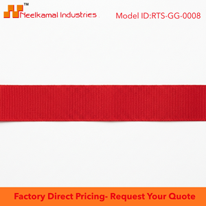 Rollo de cinta de grogrén roja de 25 mm a granel para decoración de fiestas, embalaje, álbumes de recortes, ribetes de ropa, accesorios para el cabello, costura y manualidades. - Product Image 1