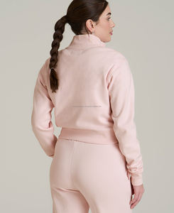 Sudadera de Invierno para Mujer de la Mejor Calidad, 100% Algodón, Forro Polar, Talla Grande, con Media Cremallera, Estilo Urbano, Personalizable con Logotipo - Product Image 2