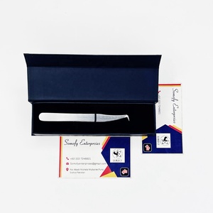 Pince à épiler professionnelle japonaise en acier inoxydable de précision à pointe lisse de 10 mm avec logo personnalisé, durable, pour extensions de cils - Product Image 3