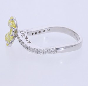 <b>14K</b> Solid <b>Gold</b> Rhodium Plated Classic Pear Cut Lab Grown Diamond F Color Engagement <b>Ring</b> for Wedding & Anniversary - Product Image 3