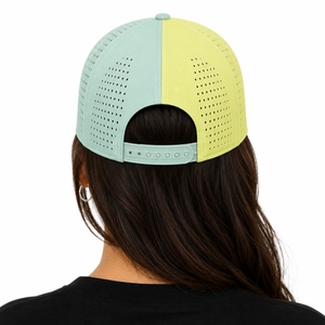 Unisex Front Rope Golf Hat Custom Embroidery Breathable Back Panels Curved Brim Adjustable Back Closure Clean Stitching Hat - Product Image 2