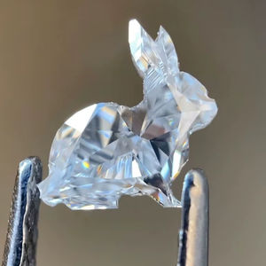 Diamantes sintéticos de laboratorio con corte de conejo, rellenos, blancos, de color elegante D, para fabricación de joyas. Todos los tamaños disponibles. Pedidos personalizables. - Product Image 1