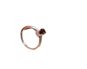 High Quality 925 Sterling Silver Rose Gold Rhodium Plated Bezel Setting Zircon Gemstone Certified Trendy <b>Ring</b> Wholesale Supplier - Product Image 1
