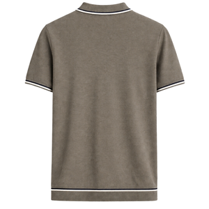Polo de punto de algodón para hombre, manga corta, tela suave de primera calidad, ribete en contraste, corte ajustado, informal, elegante, para verano, venta al por mayor - Product Image 4
