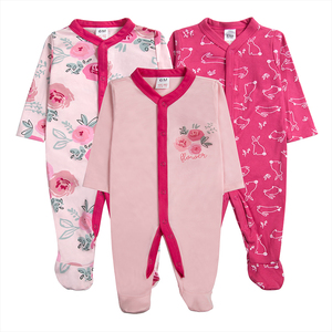 Conjunto de Pijama de Verano para Bebés y Niñas Pequeñas, 100% Algodón Velour, Cómodo, Suave, Ecológico, con Estampado Sólido - Product Image 1