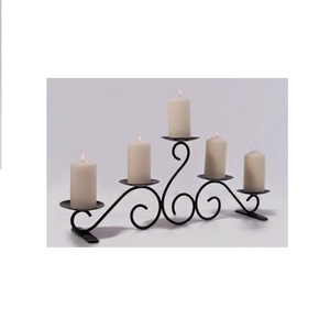 ARTISAN LIVING CREATION Chandelier en fer noir en spirale, support pour 8 bougies, fait main, résistant à la chaleur, durable, pour mariage et maison - Product Image 4