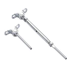 Kit de garde-corps en câble en acier inoxydable T316 / Quincaillerie 1/8\" Poteau en bois de qualité marine Angle de 0 à 180 degrés Clips de câble faciles à utiliser - Product Image 1