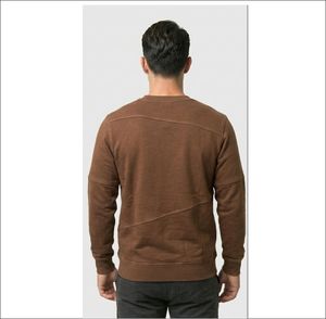 Sudaderas de Manga Larga para Hombre al por Mayor, Cuello Redondo, Color Sólido, Corte Holgado, para Entrenamiento, OEM - Product Image 3