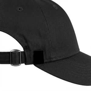 Gorra de Béisbol Negra de 6 Paneles, Ajustable, de Tela Twill, Unisex, Casual, de Color Sólido, para Adultos - Product Image 6
