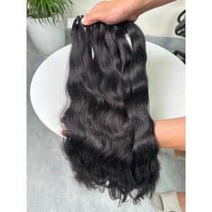 Extensiones de Cabello Natural Negro con Ondas Suaves, Doble Trama, Cabello Humano Virgen Vietnamita, Paquete al por Mayor - Product Image 3