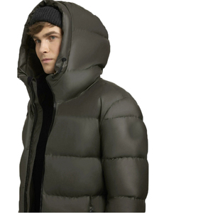 Wholesale Padded Down Coats Shiny Cropped Quilted Men's Puffer <b>Jacket</b> Hood Warm Down <b>Jackets</b> for <b>Winter</b> coat - Product Image 4