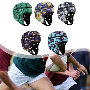 Rugby Helmet Anti Collision Soft Padding <b>Comfortable</b> Rugby Headguard Headgear Sports Cap for Soccer Flag Football Training Adult - Product Image 3