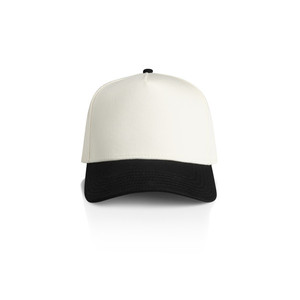 Casquette de baseball bicolore 6 panneaux, couleur contrastée, style décontracté, calotte blanche, visière bleue - Product Image 2