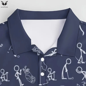 Camiseta de Golf con Estampado por Sublimación para Hombre, Talla Grande, Verano 2026, Camiseta Polo Moderna e Informal de Manga Corta con Estampado - Product Image 3