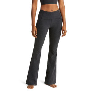 กางเกงเลกกิ้งออกกำลังกายแบบไร้ตะเข็บ ยืดหยุ่นสูง แฟชั่นสำหรับผู้หญิง สีพื้น เอวกลาง ทรงขาบาน เหมาะสำหรับโยคะ ใส่ลำลอง หรือใส่เที่ยวข้างนอก - Product Image 2