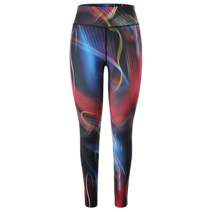 Custom Length <b>Women's</b> Simple Solid Spandex/Polyester High Waist Breathable Eco-Friendly Yoga <b>Leggings</b>-Best Style - Product Image 1