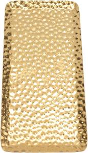 Plateau de service multifonctionnel en métal de luxe moderne et écologique, en acier inoxydable martelé, rectangulaire, pour salon, chambre, cuisine - Product Image 5