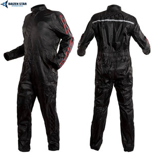 Industrial Hooded Casual Solid Waterproof Windproof Lightweight 100% Polyester Unisex Rain Protection Suit for Heavy Duty Use - Product Image 5