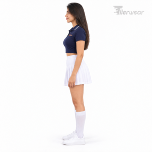 Ensemble de jupe-short de tennis pour femmes, vêtements de sport respirants de qualité supérieure, tissu à séchage rapide, fabrication OEM personnalisée, étiquette privée, fabricant en gros - Product Image 3