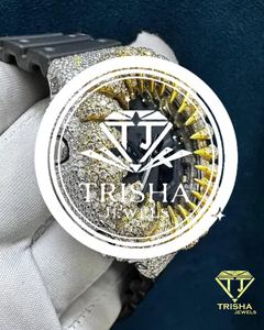 Premium VVS Moissanite Diamond Spike <b>Watch</b>, 925 <b>Sterling</b> <b>Silver</b> Iced Out Men Luxury Hip Hop <b>Watch</b> Gift - Product Image 2