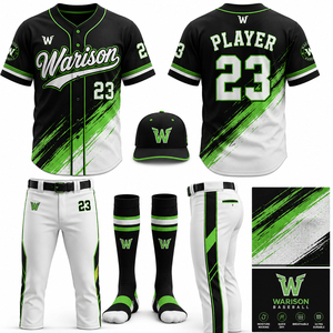 100% Polyester Baseball Uniform Set Sublimation Printing Plus Size Adult's Complete Sportswear Baseball Uniform Set - Product Image 5