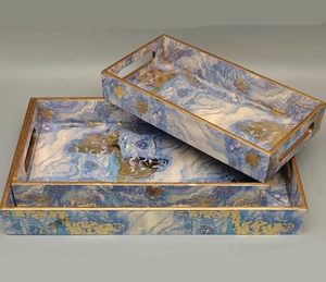 Plateau de service en MDF avec impression émail artisanale naturelle - impression personnalisée - produit très demandé - Product Image 3