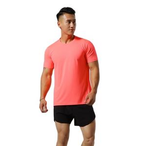 เสื้อยืดออกกำลังกายสำหรับผู้ชายทรงสลิมฟิตผ้าคอตตอนผ้า100% โพลีเอสเตอร์น้ำหนักมากพร้อมดีไซน์พิมพ์ลาย - Product Image 1