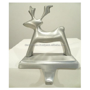 Soporte de media de Metal plateado de Reno de bebé para Navidad fiesta en casa decorativa - Product Image 1
