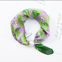 Élégant foulard en satin de soie 100% – Vente en gros usine, taille personnalisée, carré, décontracté, imprimé numérique, motif léopard et pois