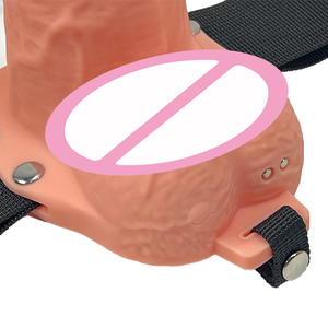 Vibromasseur rechargeable en silicone, 7 pouces, à forte vibration, avec sangle creuse, pour hommes et femmes. - Product Image 5
