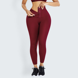 Leggings de Yoga Personalizados de Cintura Media, Tejidos y Transpirables, de Poliéster/Algodón, para Mujer, Pantalones Deportivos de Pierna Ancha para Gimnasio, MOQ Bajo - Product Image 5