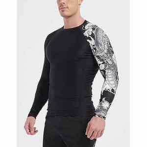 Chemise de compression à manches longues confortable pour hommes, pour la course à pied et l'entraînement, légère, à séchage rapide, extensible, pour hommes - Product Image 3