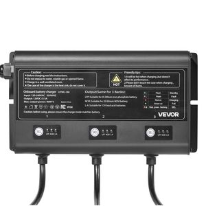 Caricabatterie intelligente a 3 porte 5A 12V per batterie agli ioni di litio, impermeabile IP68, per imbarcazioni marine - Product Image 1