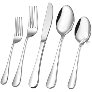 Caja de cubiertos de Metal y plata, juego de cubiertos de fiesta, cuchillo, cuchara, tenedor, Kit de vajilla de acero inoxidable, venta al por mayor - Product Image 1