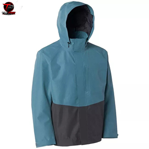 <b>Men's</b> Waterproof <b>Lightweight</b> Hooded Raincoat Breathable Polyester Outdoor <b>Jacket</b> for Hiking Camping - Product Image 3