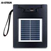 AI-07SUN Enceinte portable solaire avec radio FM, mini-boîte à son, lecture de carte TF et USB, radio d'urgence extérieure, OEM