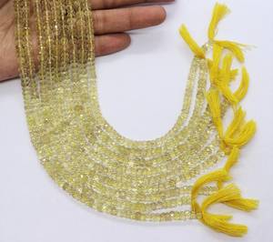 Perles Rondelles Facettées en Quartz Citron Naturel 5,5-6MM, Perles Rondelles en Pierre Précieuse Quartz Citron 13 Pouces, Bijoux en Quartz Citron Naturel - Product Image 2