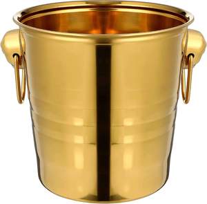 Cubo de Hielo de Acero Inoxidable, Enfriador de Cerveza para el Hogar, Reuniones Familiares, Uso en Restaurantes, Elegante Enfriador de Bar para Vino y Cerveza - Product Image 1