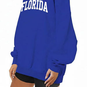 Vente en gros à prix abordable : Sweat à capuche oversize pour femme, uni, en polyester/coton éponge, léger, séchage rapide, avec impression de logo personnalisée - Product Image 1
