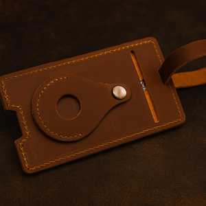 Etiquetas de Equipaje de Cuero Personalizadas, Etiquetas de Viaje Genuinas con Solapa de Privacidad, Etiquetas para Maletas Personalizadas al por Mayor LMP-0177 - Product Image 2