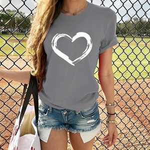 Camisetas de Manga Corta para Mujer, Primavera/Verano, Nuevas Camisetas de Manga Corta para Mujer, Camiseta/Blusa de Algodón al por Mayor para Mujer - Product Image 2