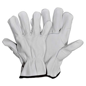 Guantes de trabajo de piel de oveja industrial blancos, guantes de conductor de piel de cabra, guantes de soldadura TIG de cuero de vaca sin forro - Product Image 5